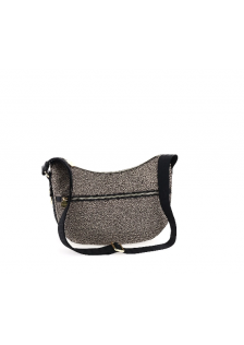 BORBONESE LUNA Bag Small - Op Natural/Black