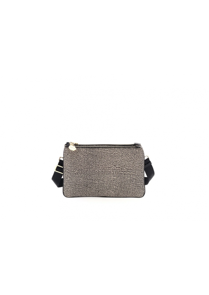 BORBONESE Small Bag Cross Over - Op Natural/Black