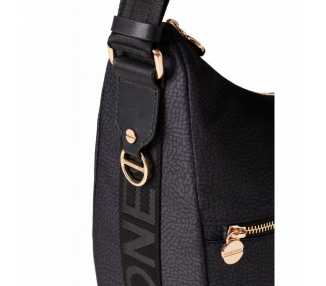 BORBONESE LUNA Bag Medium - Dark Black