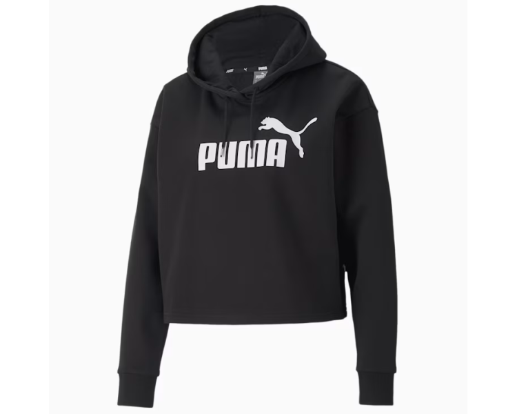 PUMA Essentials Cropped Logo Felpa Donna