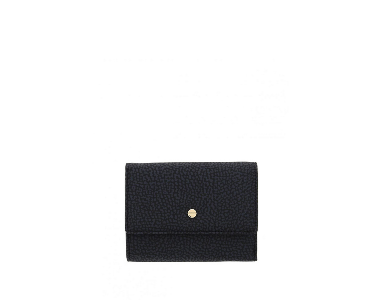 BORBONESE CONTINENTAL Wallet Medium - Dark black