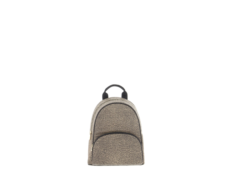 BORBONESE Backpack Medium - Op Natural/Black