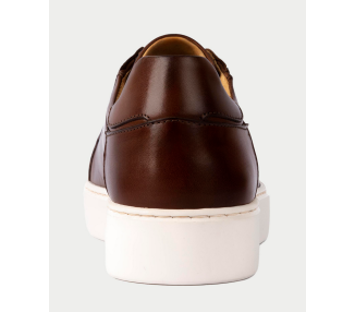 EXTON Sneakers Uomo in pelle Mogano