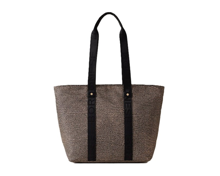 BORBONESE Shopper Eco Line Medium - OP Naturale/Nero
