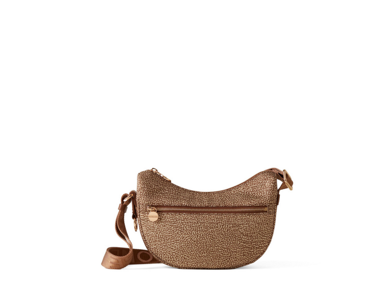 BORBONESE LUNA Bag MINI - Beige/Brown