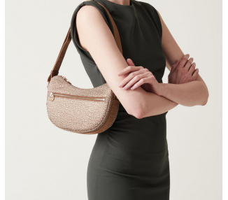 BORBONESE LUNA Bag MINI - Beige/Marrone