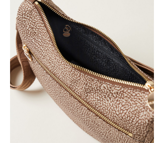 BORBONESE LUNA Bag MINI - Beige/Marrone