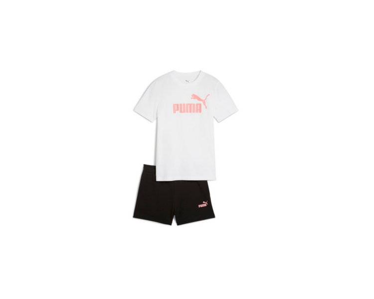 PUMA ESS LOGO Tee & Shorts Completo Bambina