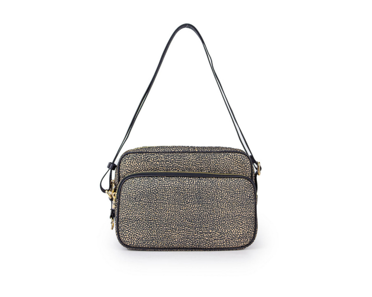 BORBONESE Borsa Camera Case Medium Naturale/Nero