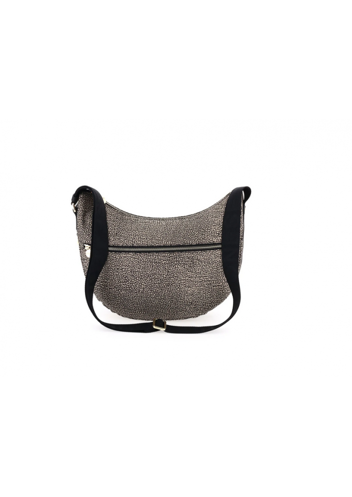 BORBONESE LUNA Bag Middle - OP Natural/Black