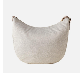 BORBONESE LUNA Bag Medium - White Cotton