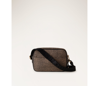 BORBONESE Camera Case Small - Op Natural/Black